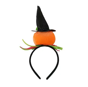 Halloween pumpkin witch hat headband kids cute party hair accessory for festive dress up.
