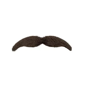 Baffi finti adesivi per Halloween accessorio per costume da festa marrone scuro