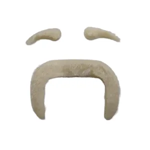 Set di finta baffi e sopracciglia di Halloween, accessorio per costume adesivo da festa.