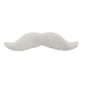 Baffi finti adesivi in peluche bianco per accessorio costume festa di Halloween