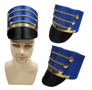Sombrero de Soldado Cascanueces Azul Sombrero de Banda de Música Fiesta Disfraz Accesorio