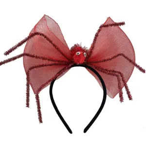 Diadema de araña de Halloween red roja accesorio de fiesta disfraz decoración festiva