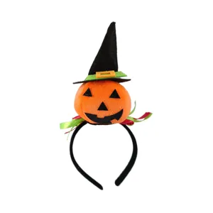 Halloween pumpkin witch hat headband for kids cute party hair accessory spooky festival