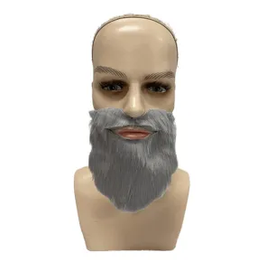 Finta barba grigia dettaglio accessorio costume per festa di travestimento di Halloween.