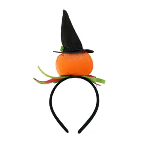 Cute Halloween pumpkin witch hat headband children party hair hoop holiday accessory