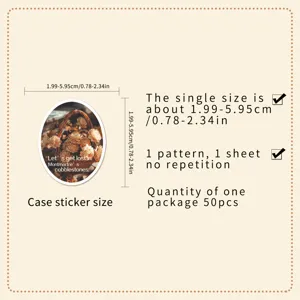 Details of 50pcs French romantic vintage aesthetic decorative stickers for laptop phone case.