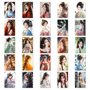 Ancient Chinese style anime girl decorative stickers for phone case DIY craft scrapbooking