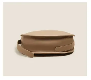 Minimalist casual soft leather shoulder crossbody bag, premium leather for daily commuting use.
