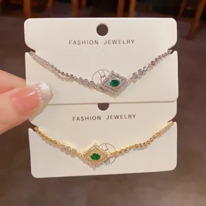 Bracciale di perle con zirconi diamante stile vintage francese gioielli eleganti donna