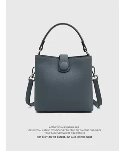 Sac seau en cuir véritable pour femme, sac à main et bandoulière élégant et souple.