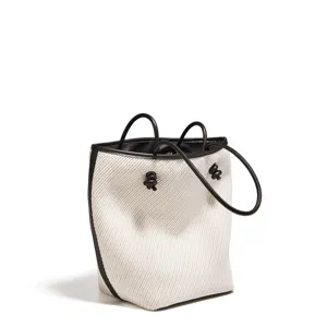 Large capacity bucket bag commuter shoulder handbag fashionable casual design bag