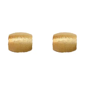 Französische Vintage minimalistische gold gebürstete Metall Ohrringe für elegante Damen und Alltag