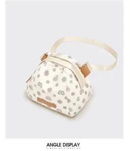Chic monogram shoulder bag for women, stylish crossbody shell bag with premium print design.