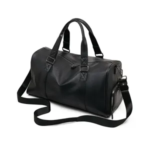 Men large capacity black travel duffel bag business shoulder messenger bag portable