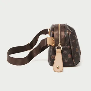 Retro monogram women shoulder bag vintage print casual crossbody bag daily use handbag