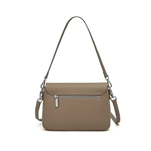 Genuine leather women's shoulder bag stylish solid color commuter crossbody bag main