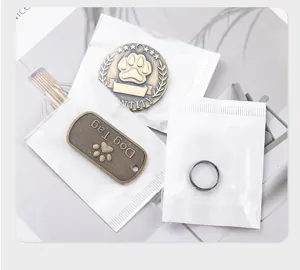 Retro brass dog tag pet collar pendant metal accessory, paw print design zinc alloy charm.