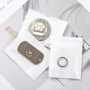 Retro antique copper dog tag zinc alloy pet collar pendant metal accessory set for dogs