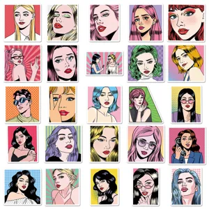 50 Pezzi Retro Pop Art Personaggio Adesivi Estetica Impermeabile Fumetto Graffiti Decalcomanie