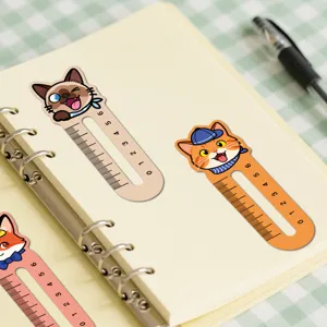 Cute Cartoon Animal Ruler Bookmarks Paper Reading Page Markers With Measurement Scale For School Students Office Supplies