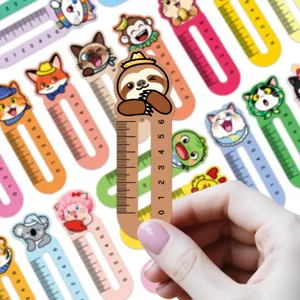 Cute cartoon animal shaped ruler bookmarks for reading, school study and book markers.