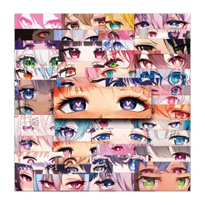 Cute anime eye stickers pack waterproof kawaii cartoon decals for phone water bottle 50pcs