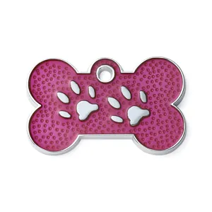Pet ID Tag Metal Bone Shape Anti-Lost Name Plate Dog Collar Pendant For Dogs Cats