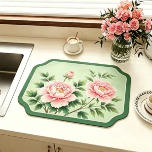 Nuovo tappetino di scolo da cucina stile cinese, tappetino assorbente in terra diatomacea.