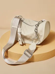 Minimalist women leather cylinder shoulder bag stylish casual pillow crossbody bag main view