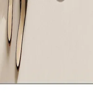 Close-up detail view showing the soft textured surface and elegant gold line of the mat