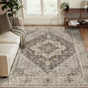 Bohemian area rug washable soft vintage carpet for living room bedroom floor mat large size