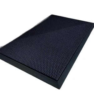Non-slip door mat with elastic mesh surface, heavy-duty floor mat for home entryway use