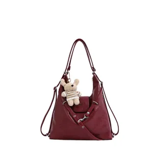 Bolso tote de hombro casual gran capacidad estilo coreano mujer mochila convertible