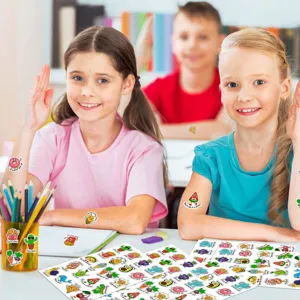 Cute cartoon English reward stickers for kids, waterproof self-adhesive sticker sheets.