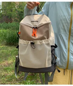 Colorblock outdoor sportrugzak, grote capaciteit wandelen reizen casual dagrugzak.