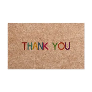 Biglietto di ringraziamento in carta kraft dettaglio, biglietto auguri decorativo per doni.