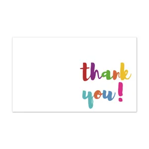 Carta di ringraziamento colorata minimalista biglietto di auguri vuoto per regali.