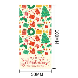 Christmas Sealing Stickers Merry Christmas Gift Box Decorative Labels Self-Adhesive Holiday Packing Seal Sticker
