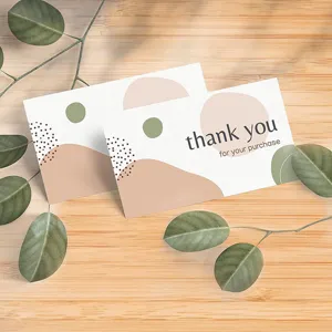 Cartes de remerciement minimalistes modernes pour emballage cadeau, cartes de vœux, 50 pcs.