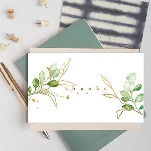 Carte de remerciement plante verte 4x6 pouces carte cadeau pour décoration de bouquet.