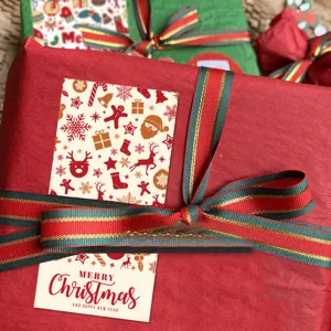 Christmas holiday gift sealing stickers decorative labels for packaging boxes and festival presents.