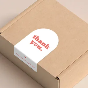 Minimalist thank you sticker arch sealing sticker for gift packaging and decorative labels.