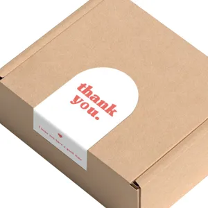 Minimalist thank you sticker sealing sticker gift packaging label for festive decoration.