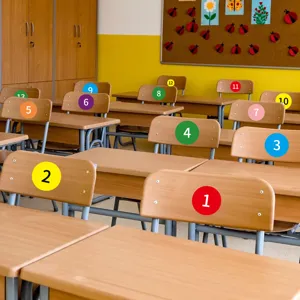 Colorful round dot number stickers ideal for classification, organizing and daily inventory marking.