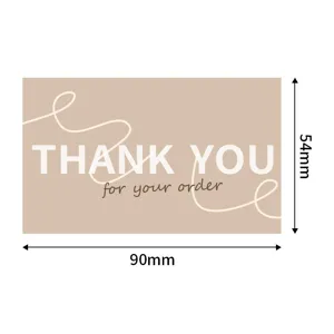 Minimalist thank you cards 90x54mm pack of 50 for gift boxes wedding party decoration