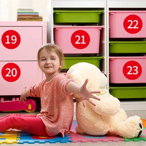 Color dot number stickers for home storage classification, waterproof marking labels.
