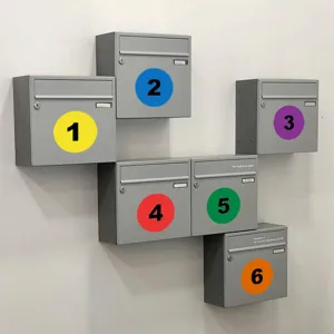 Pegatinas de puntos numerados coloridos 1-100 para clasificación de oficina y almacenamiento.
