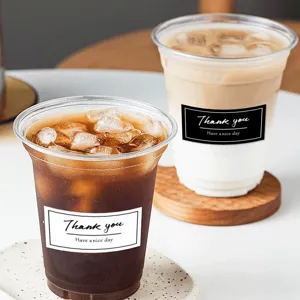 Square baking thank you stickers for gift box packaging and sealing, detail display.