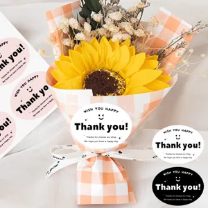 Oval Thank You stickers for gift wrapping, baking packaging, and sealing decoration.