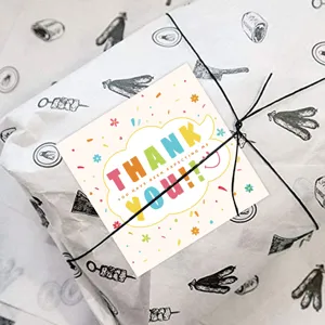 Tarjeta de felicitación cuadrada de agradecimiento para empaque de regalo y decoración.